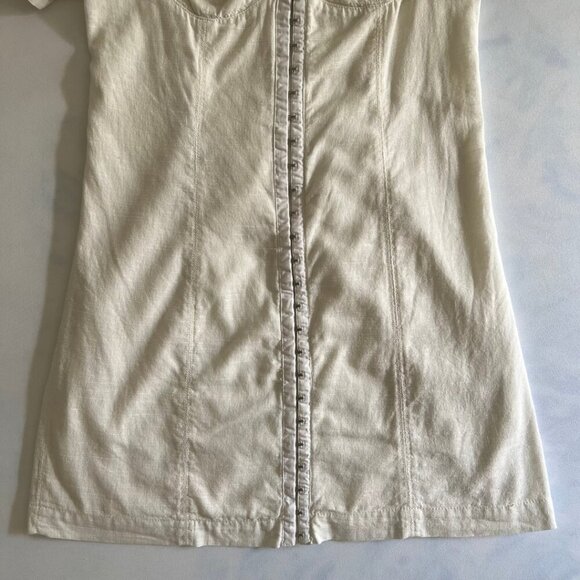 Urban Outfitters Ivory Linen Corset Milkmaid Mini Dress - Picture 5 of 8